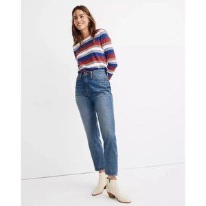 NWT Madewell The Mom Jean in Downey Wash AG379 35 Tall